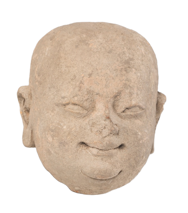 D340 比丘头像(唐 高11宽9 2006年北庭故城窑址出土).png